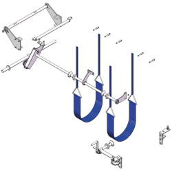 Kit de parage manuel AV et AR complet pour cage à parois largeur variable - 4 portillons