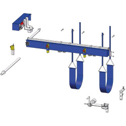 Kit de parage électrique pour cage AP à parois largeur variable - 4 portillons