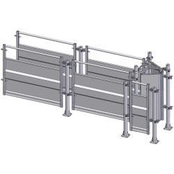 Module couloir de tri avec poteaux sur platine