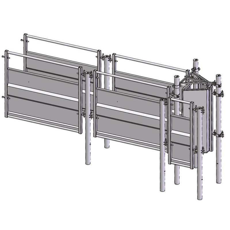 Module couloir de tri avec poteaux à sceller